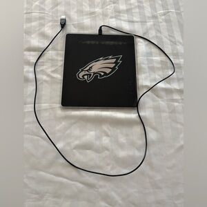 Black Philadelphia Eagles Light Up Mouse Pad With USB Cord (Good Condition)